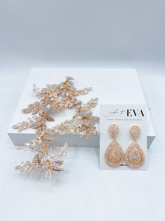 Nivea Headpiece and Earrings Set